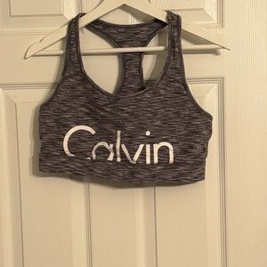 Calvin Klein Charcoal Sports Bra